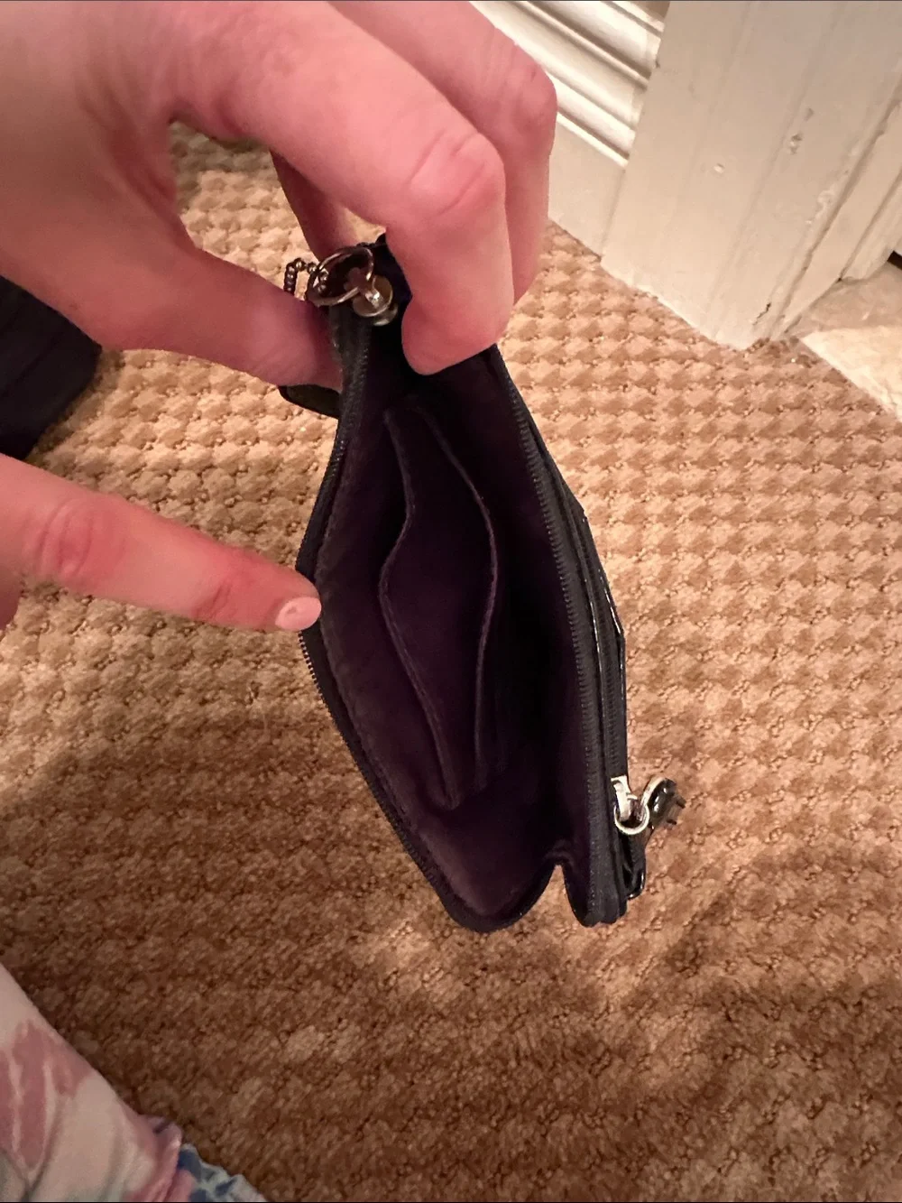 Coach Black Signature Small Zip Pouch